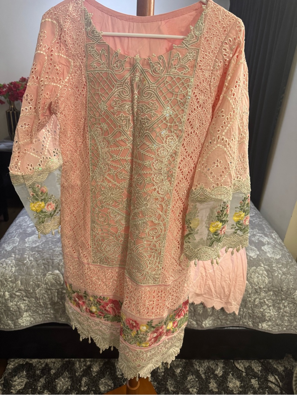 Pakistani dress embroidery size medium